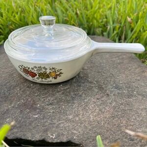 Corning Ware Spice O Life Saucepan P-81-B 1 Pint White La Sauge with Lid